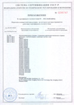 Приложение 1 к сертификату соответствия Power Link